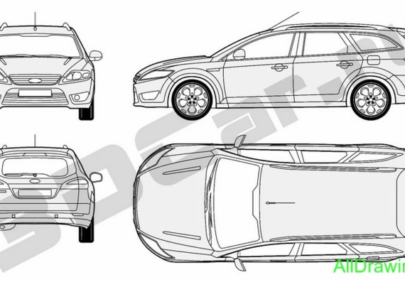 Ford Mondeo Turnier (2007) (Ford Mondeo Turniyer (2007)) are drawings of the car